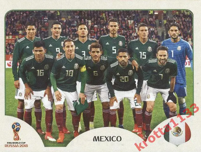Наклейка #453 Team Photo Mexico для альбома PANINI Чемпионат Мира 2018
