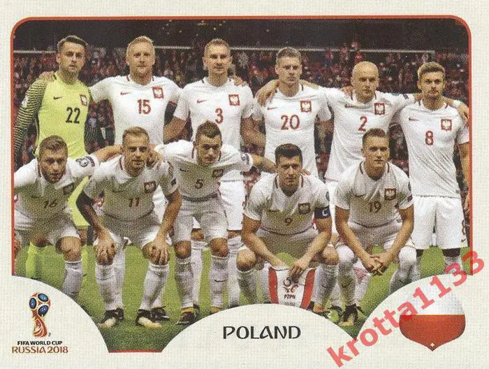 Наклейка #593 Team Photo Poland для альбома PANINI Чемпионат Мира 2018
