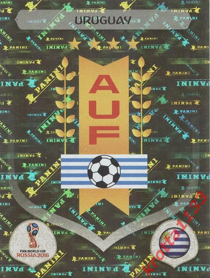 Наклейка #92 Emblem Uruguay для альбома PANINI Чемпионат Мира 2018