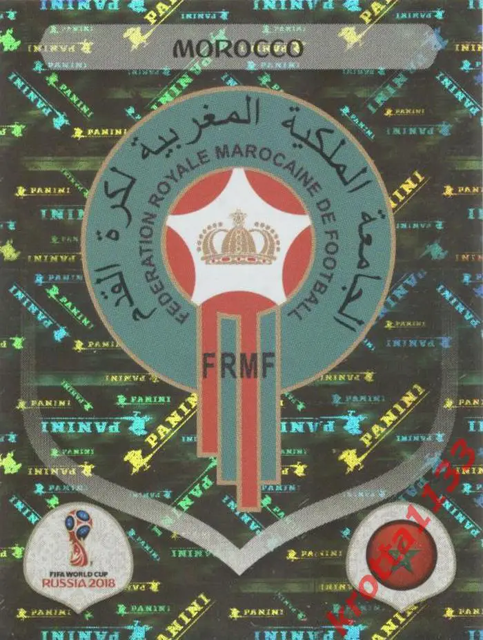 Наклейка #152 Emblem Morocco для альбома PANINI Чемпионат Мира 2018
