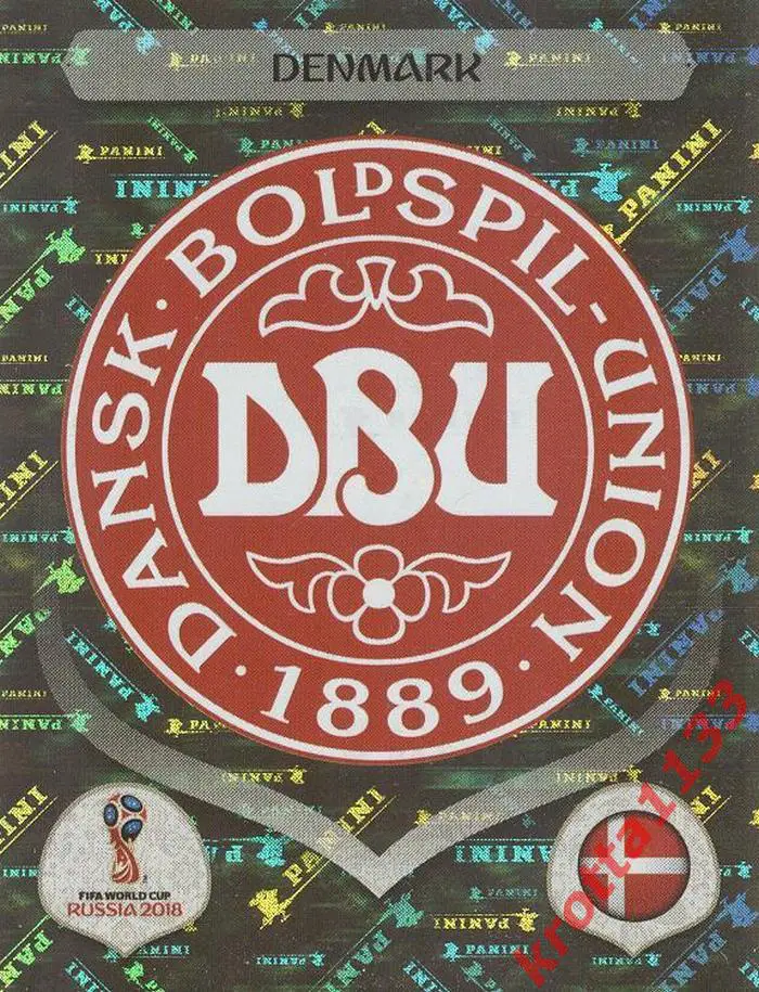 Наклейка #252 Emblem Denmark для альбома PANINI Чемпионат Мира 2018