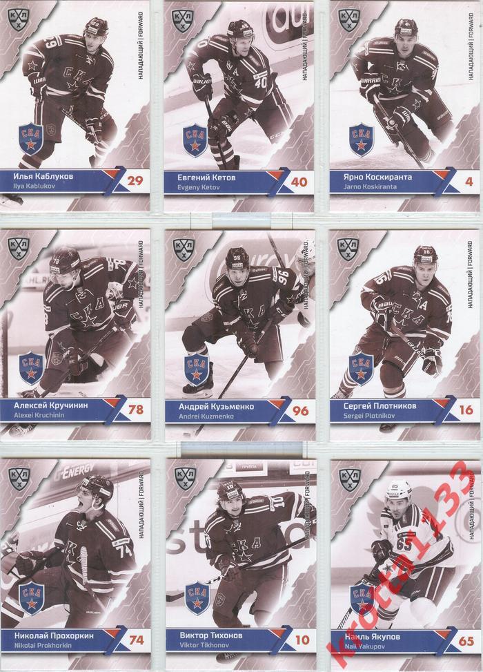 SeReal Card KHL 2018-19 Premium СКА Санкт-Петербург комплект из 18 карточек 1
