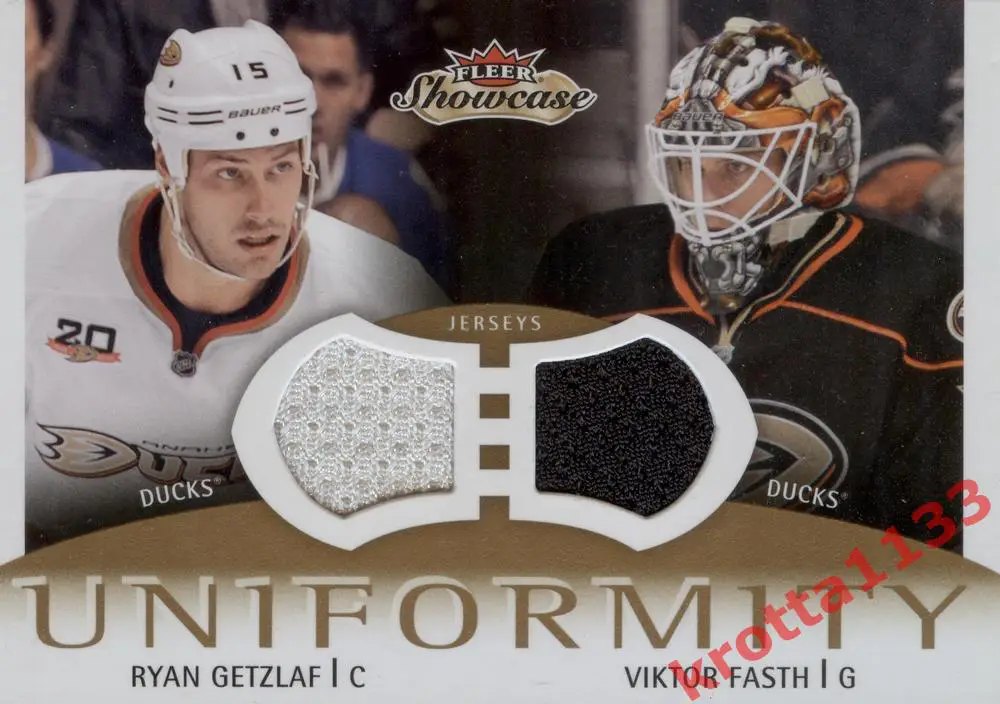 Getzlaf / Fasth Anaheim Ducks Upper Deck Fleer Showcase Hockey 2013-2014