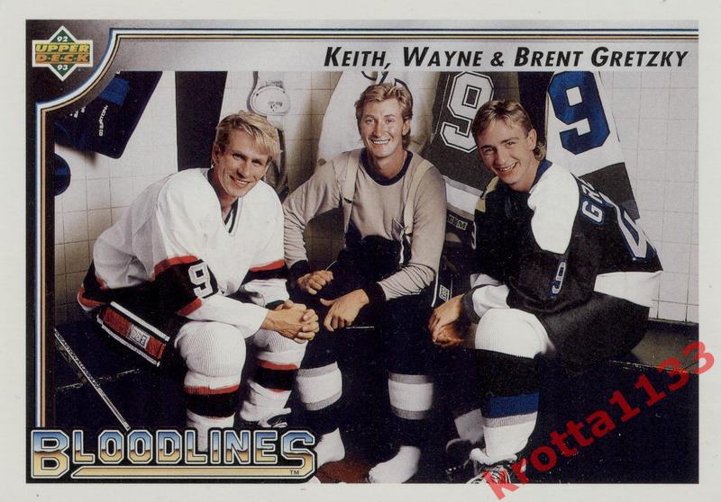 Keith, Wayne & Brent Gretzky Los Angeles Kings Upper Deck Hockey 1992-1993