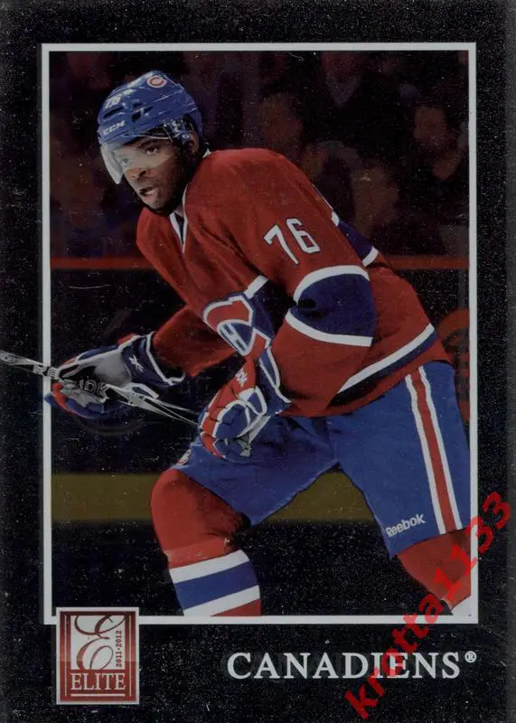 P.K. Subban Montreal Canadiens PANINI Elite 2011-2012