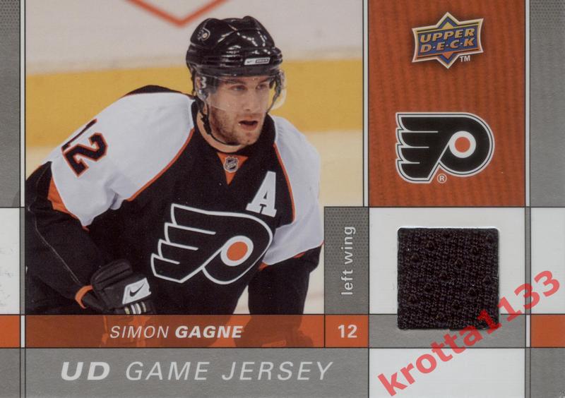 Simon Gagne Philadelphia Flyers Upper Deck Hockey 2009-2010