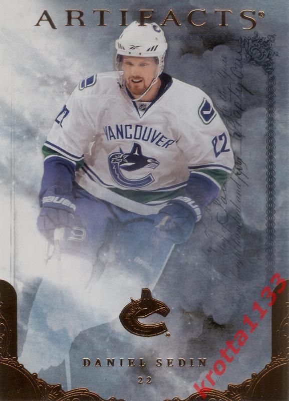 Daniel Sedin Vancouver Canucks Upper Deck Artifacts 2010-2011