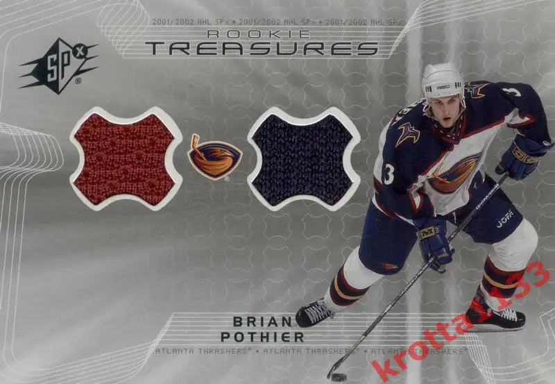 Brian Pothier Atlanta Thrashers Upper Deck SPx Hockey 2001-2002
