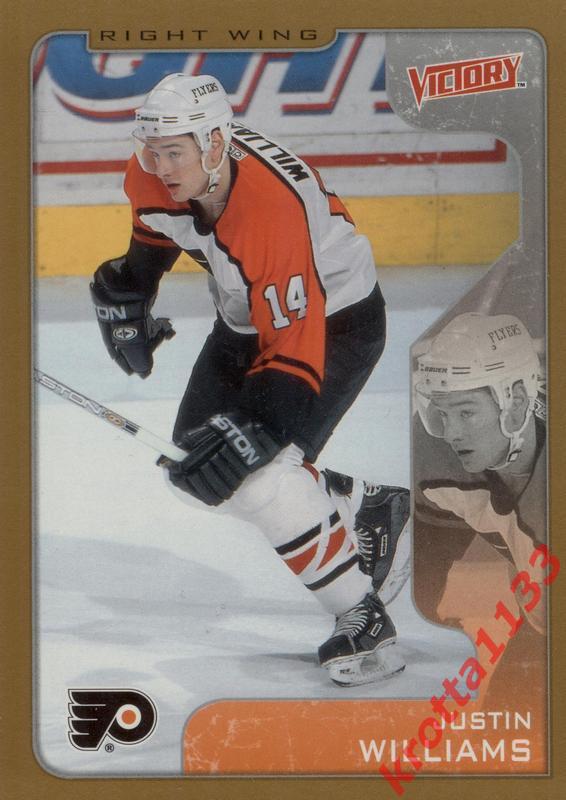 Justin Williams Philadelphia Flyers Upper Deck Victory 2001-2002