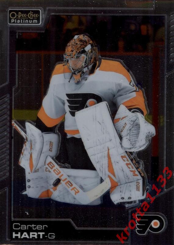 Carter Hart Philadelphia Flyers Upper Deck O-Pee-Chee 2020-2021 Platinum