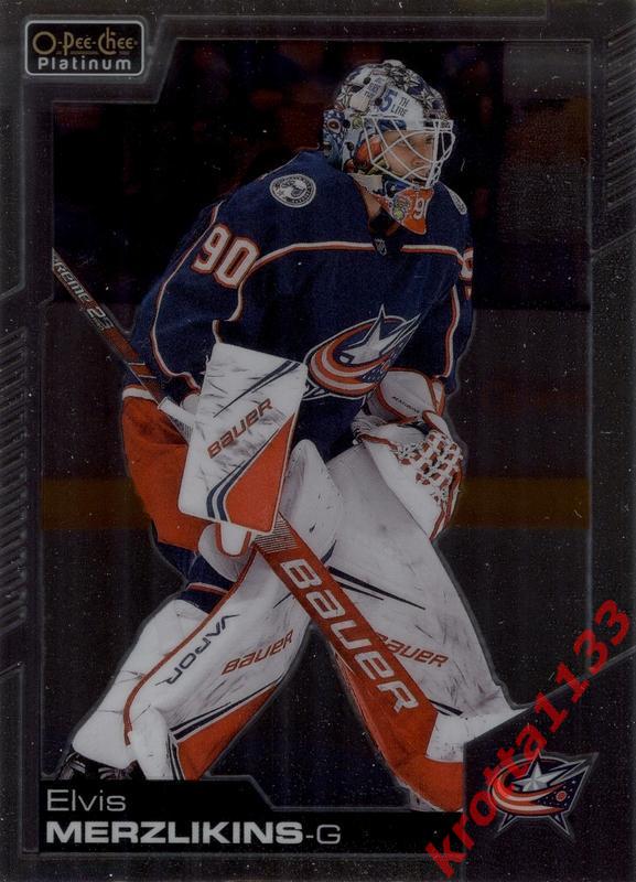 Elvis Merzlikins Columbus Blue Jackets Upper Deck O-Pee-Chee Platinum 2020-2021