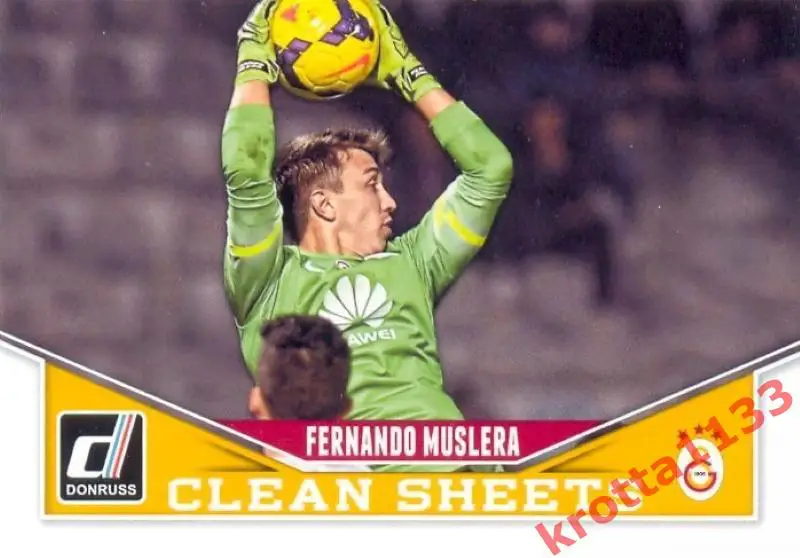 Fernando Muslera Galatasaray PANINI Donruss Soccer 2015 Clean Sheets