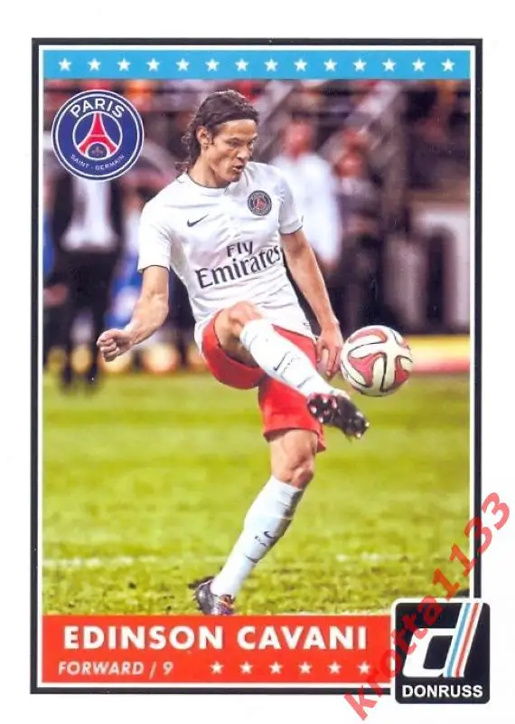Edinson Cavani Paris Saint-Germain PANINI Donruss Soccer 2015
