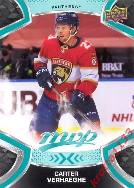Carter Verhaeghe Florida Panthers Upper Deck MVP Hockey 2021-2022