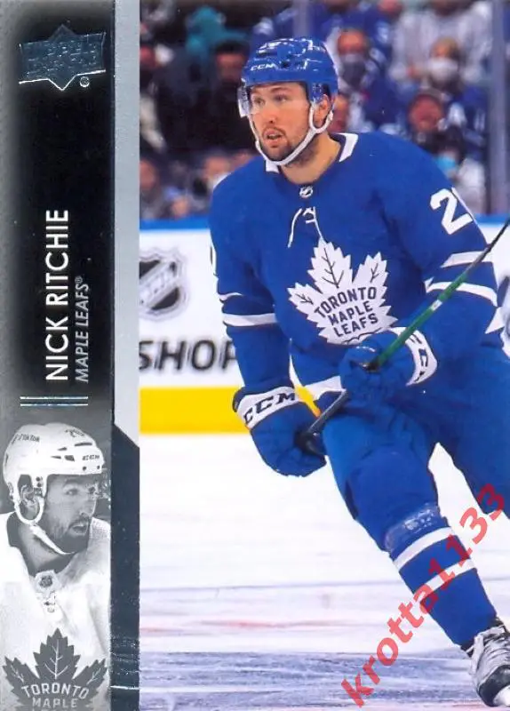 Nick Ritchie Toronto Maple Leafs Upper Deck Hockey 2021-2022