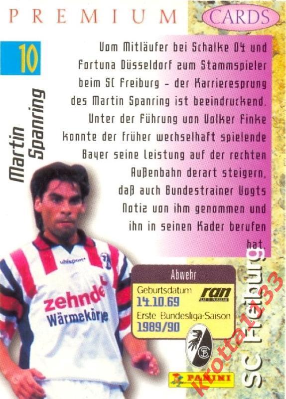 Martin Spanring SC Freiburg PANINI Bundesliga Premium 1995-1996 1
