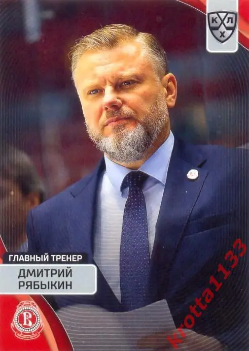 Дмитрий Рябыкин Витязь Московская область SeReal Карточки КХЛ 2023-2024