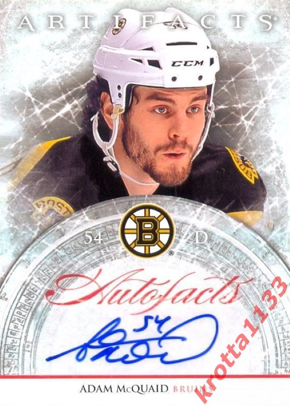 Adam McQuaid Boston Bruins Upper Deck Artifacts 2012-2013