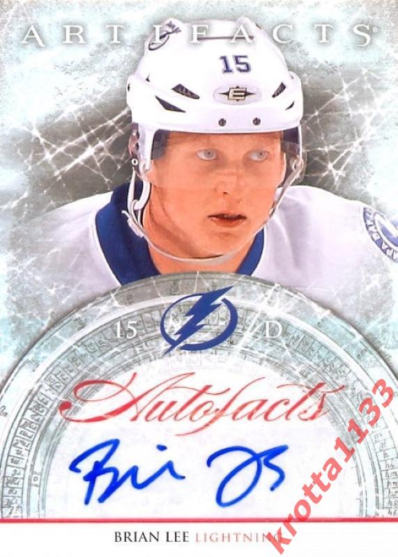 Brian Lee Tampa Bay Lightning Upper Deck Artifacts 2012-2013