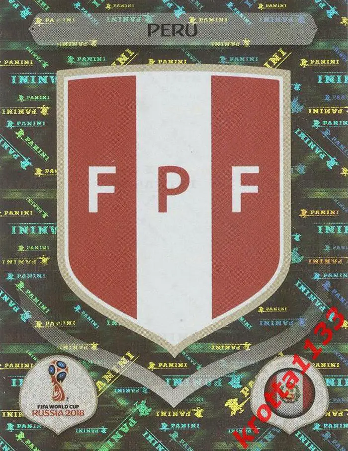 Наклейка #232 Emblem Peru для альбома PANINI Чемпионат Мира 2018