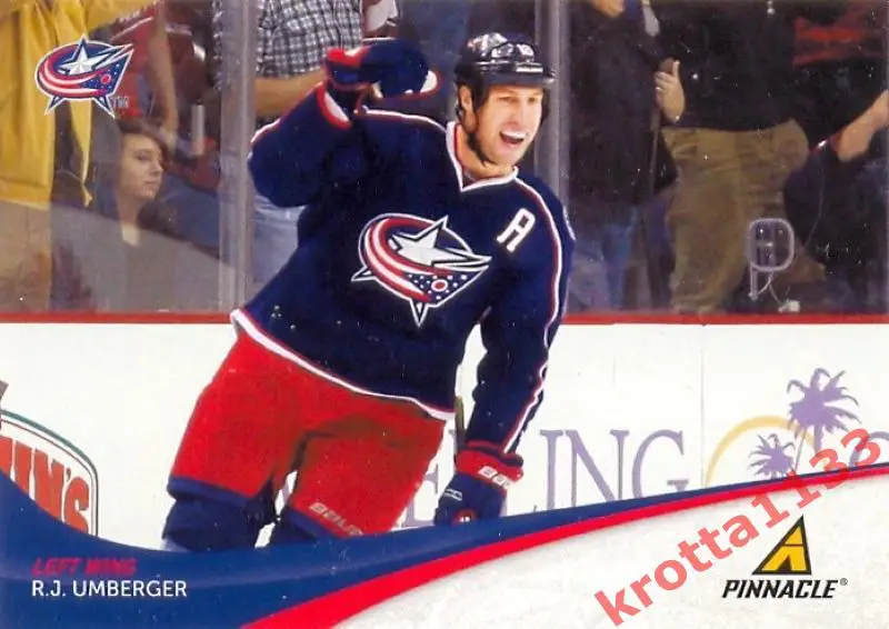 R.J. Umberger Columbus Blue Jackets PANINI Pinnacle 2011-2012