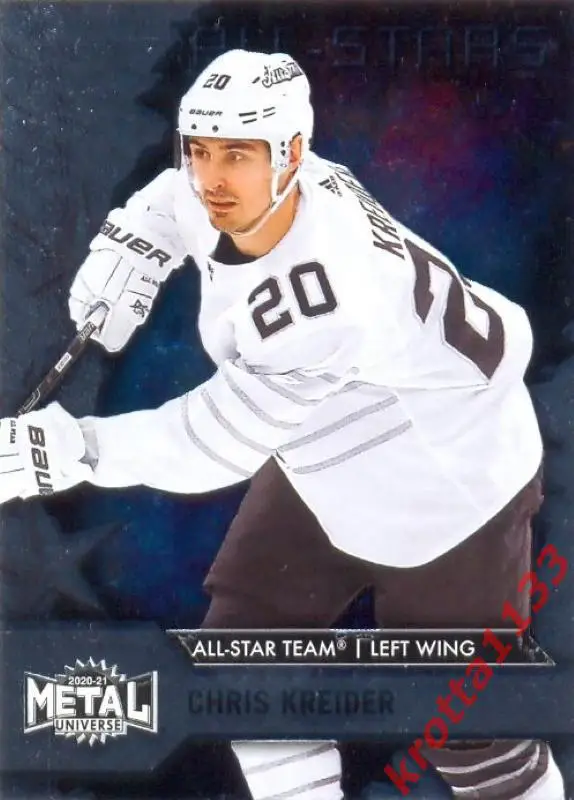 Chris Kreider New York Rangers SKYBOX Metal Universe Hockey 2020-2021