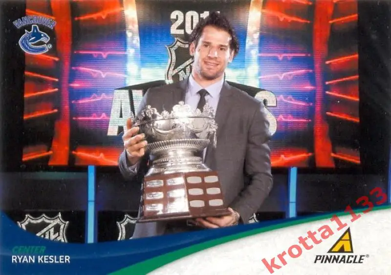 Ryan Kesler Vancouver Canucks PANINI Pinnacle 2011-2012