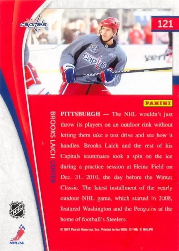 Brooks Laich Washington Capitals PANINI Pinnacle 2011-2012 1