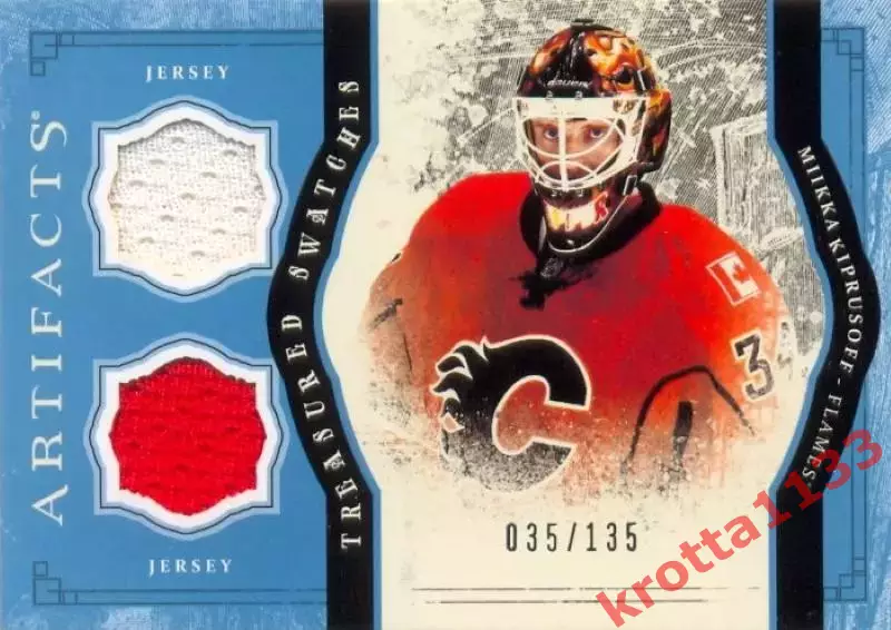 Miikka Kiprusoff Calgary Flames Upper Deck Artifacts 2011-2012