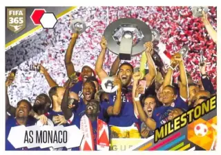 Наклейка #383 AS Monaco для альбома PANINI FIFA 365: 2017-2018