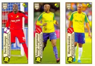 Наклейка #530 Onyango / Langerman / Arendse для альбома PANINI FIFA 365: 2017-18