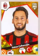 Наклейка #E55 Hakan Calhanoglu для альбома PANINI FIFA 365: 2017-2018