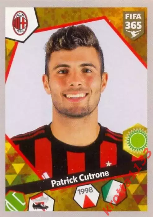 Наклейка #E56 Patrick Cutrone для альбома PANINI FIFA 365: 2017-2018