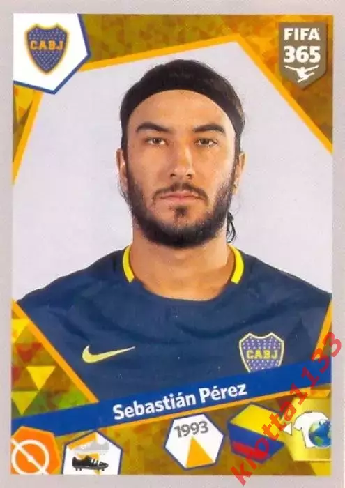 Наклейка #35 Sebastian Perez для альбома PANINI FIFA 365: 2017-2018