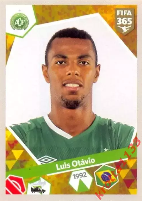 Наклейка #71 Luiz Otavio для альбома PANINI FIFA 365: 2017-2018
