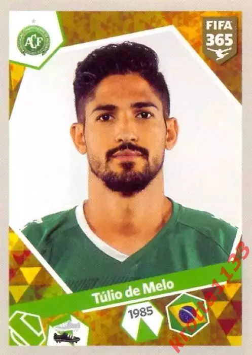 Наклейка #80 Tulio de Melo для альбома PANINI FIFA 365: 2017-2018