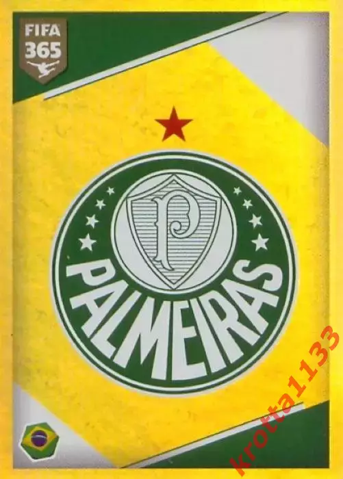 Наклейка #85 Palmeiras - Logo для альбома PANINI FIFA 365: 2017-2018