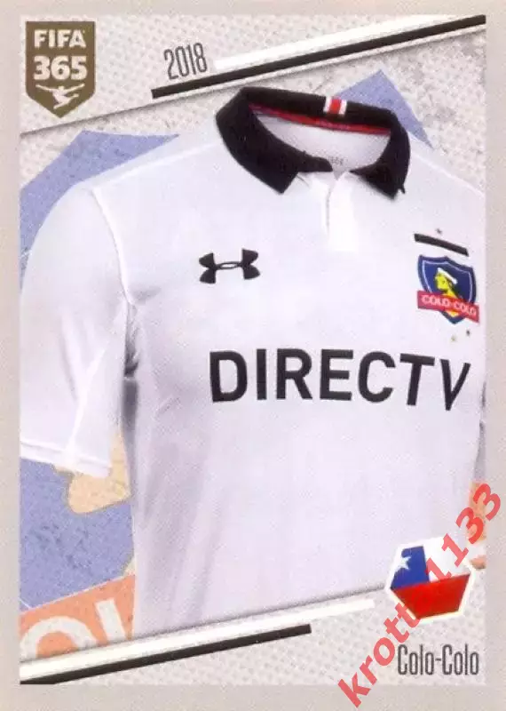 Наклейка #104 Colo-Colo - Shirt для альбома PANINI FIFA 365: 2017-2018