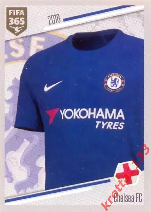 Наклейка #133 Chelsea FC - Shirt для альбома PANINI FIFA 365: 2017-2018