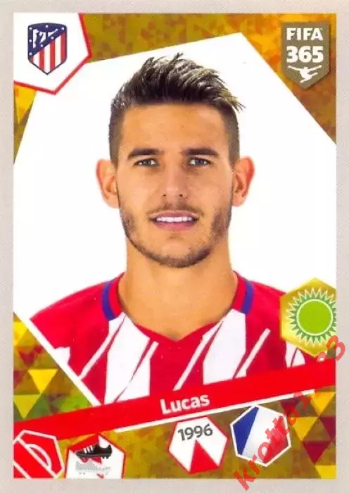 Наклейка #162 Lucas Hernandez для альбома PANINI FIFA 365: 2017-2018
