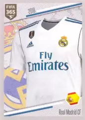 Наклейка #193 Real Madrid CF - Shirt для альбома PANINI FIFA 365: 2017-2018