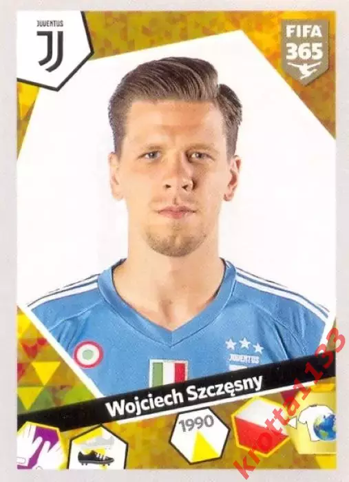 Наклейка #326 Wojciech Szczesny для альбома PANINI FIFA 365: 2017-2018