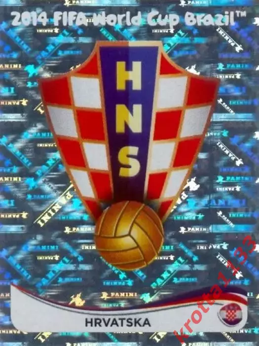 Наклейка #51 Hrvatska - Badge для альбома PANINI Чемпионат Мира 2014