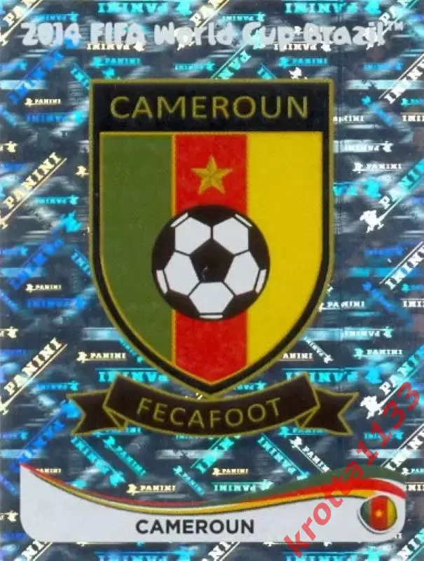 Наклейка #89 Cameroun - Badge для альбома PANINI Чемпионат Мира 2014