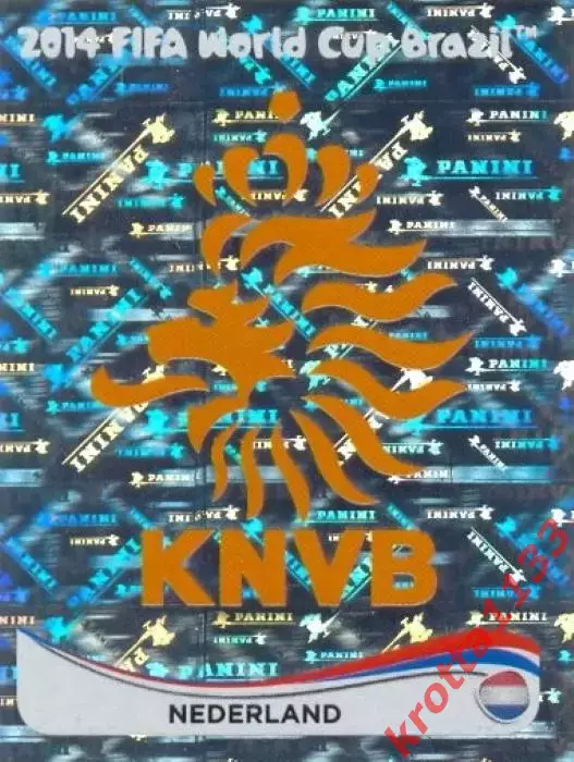 Наклейка #127 Nederland - Badge для альбома PANINI Чемпионат Мира 2014