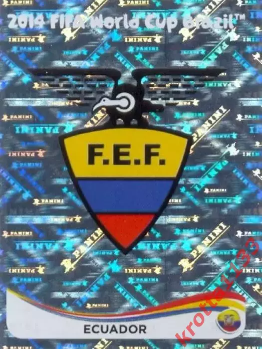 Наклейка #355 Ecuador - Badge для альбома PANINI Чемпионат Мира 2014