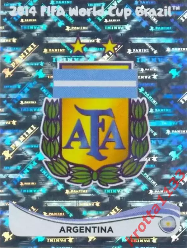 Наклейка #412 Argentina - Badge для альбома PANINI Чемпионат Мира 2014