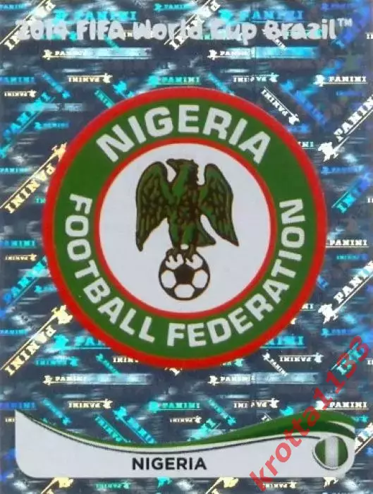 Наклейка #469 Nigeria - Badge для альбома PANINI Чемпионат Мира 2014