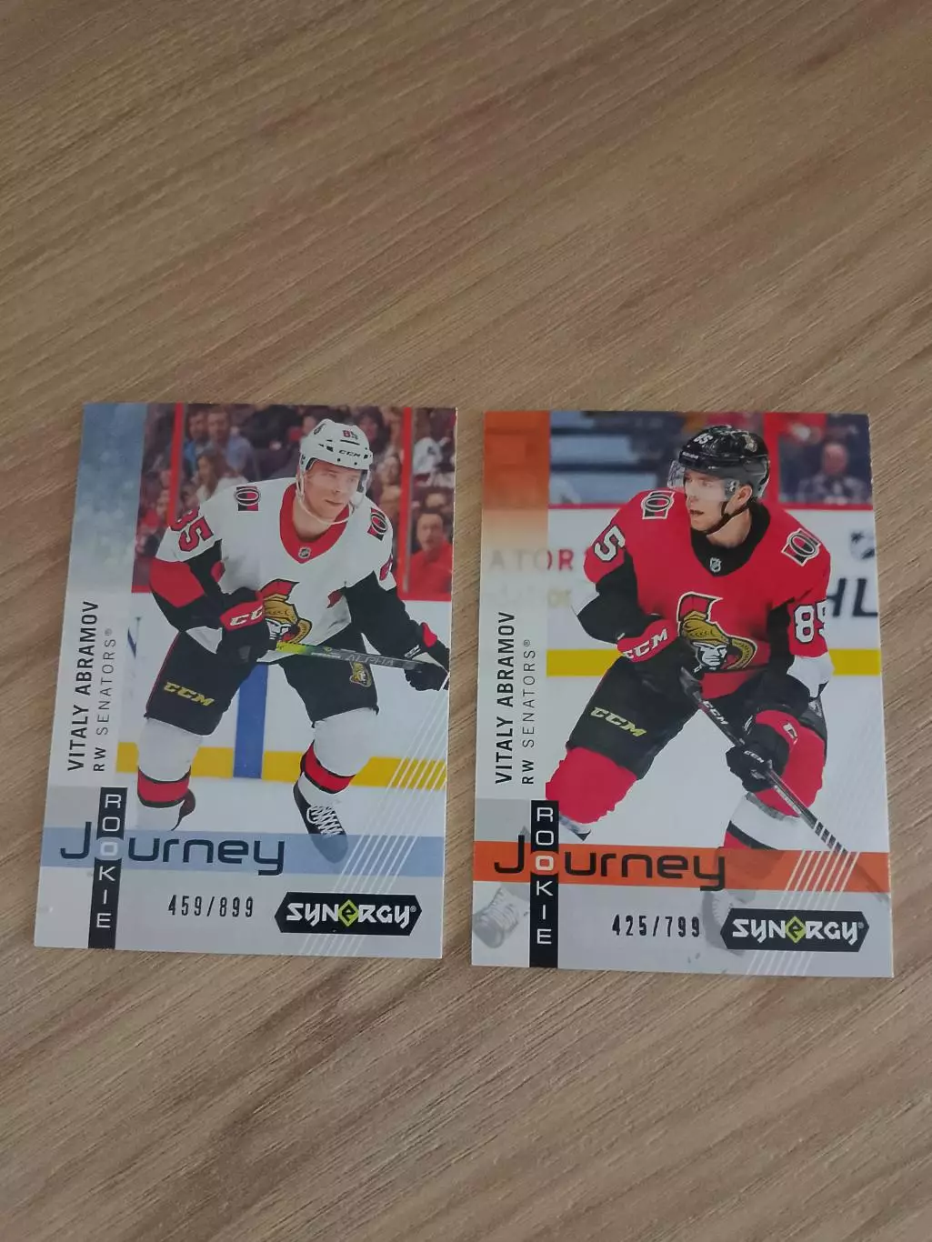 2 тиражные карты Виталий Абрамов Оттава НХЛOttawa NHL