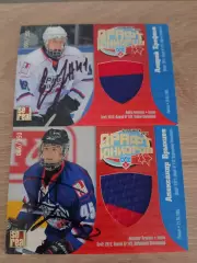 2 автографа на джерси-картах Драфт Юниоров Кхл